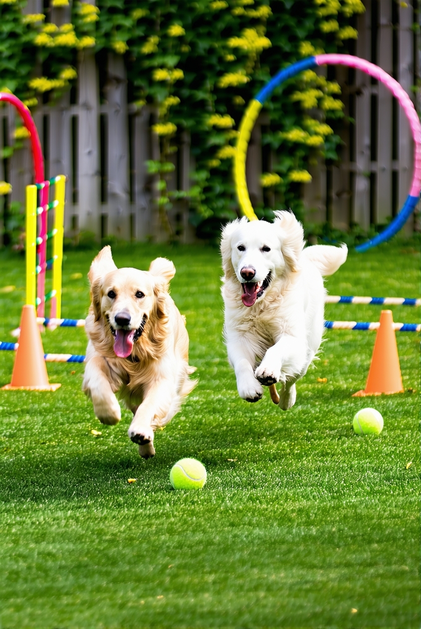 backyard training with friends