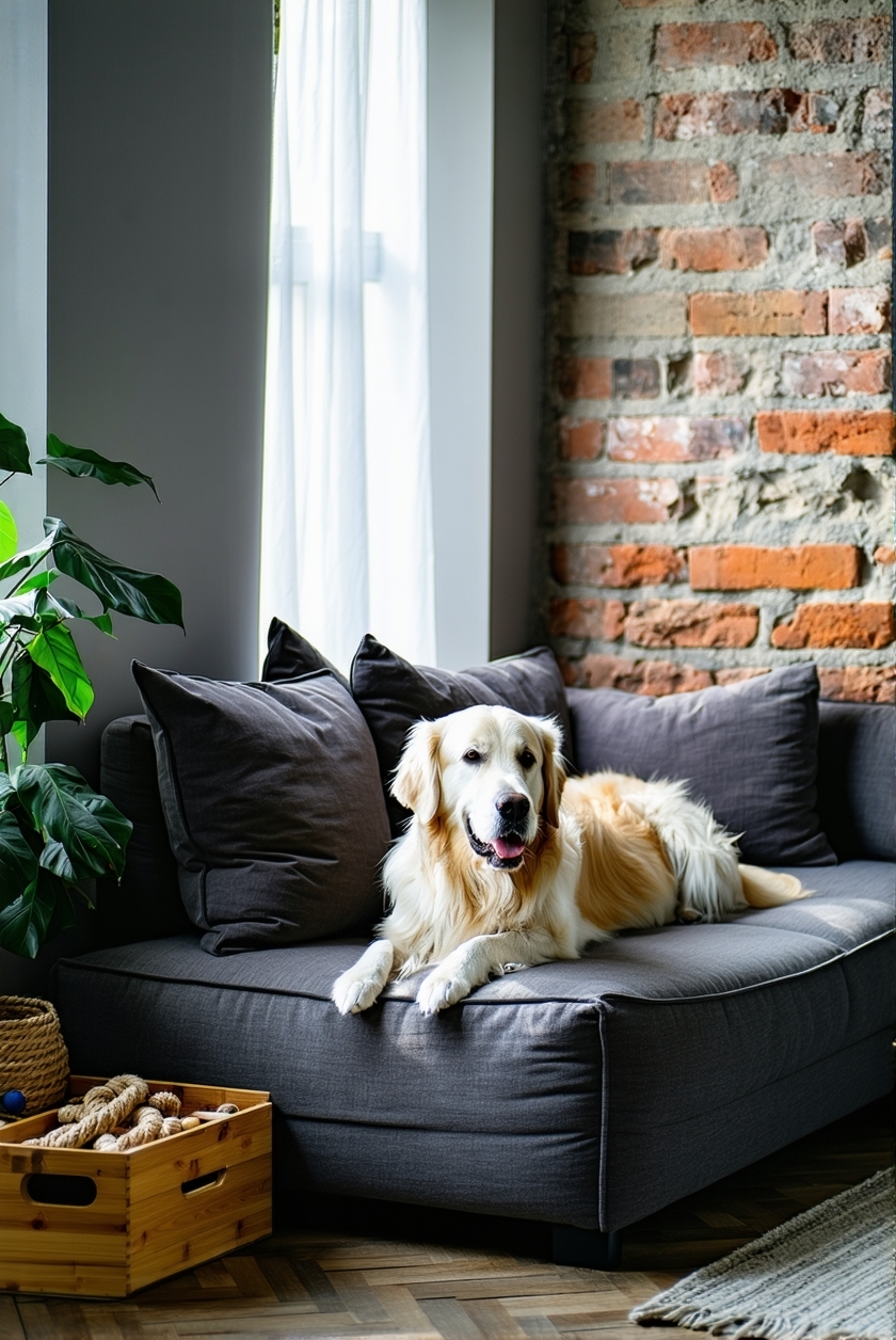 cozy dog area setup