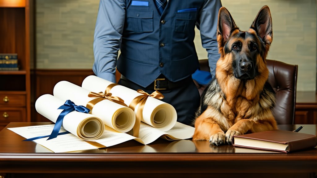 dog training certificate expenses