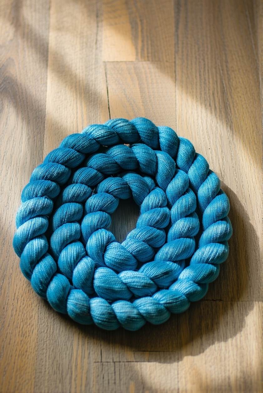 durable denim chew toy