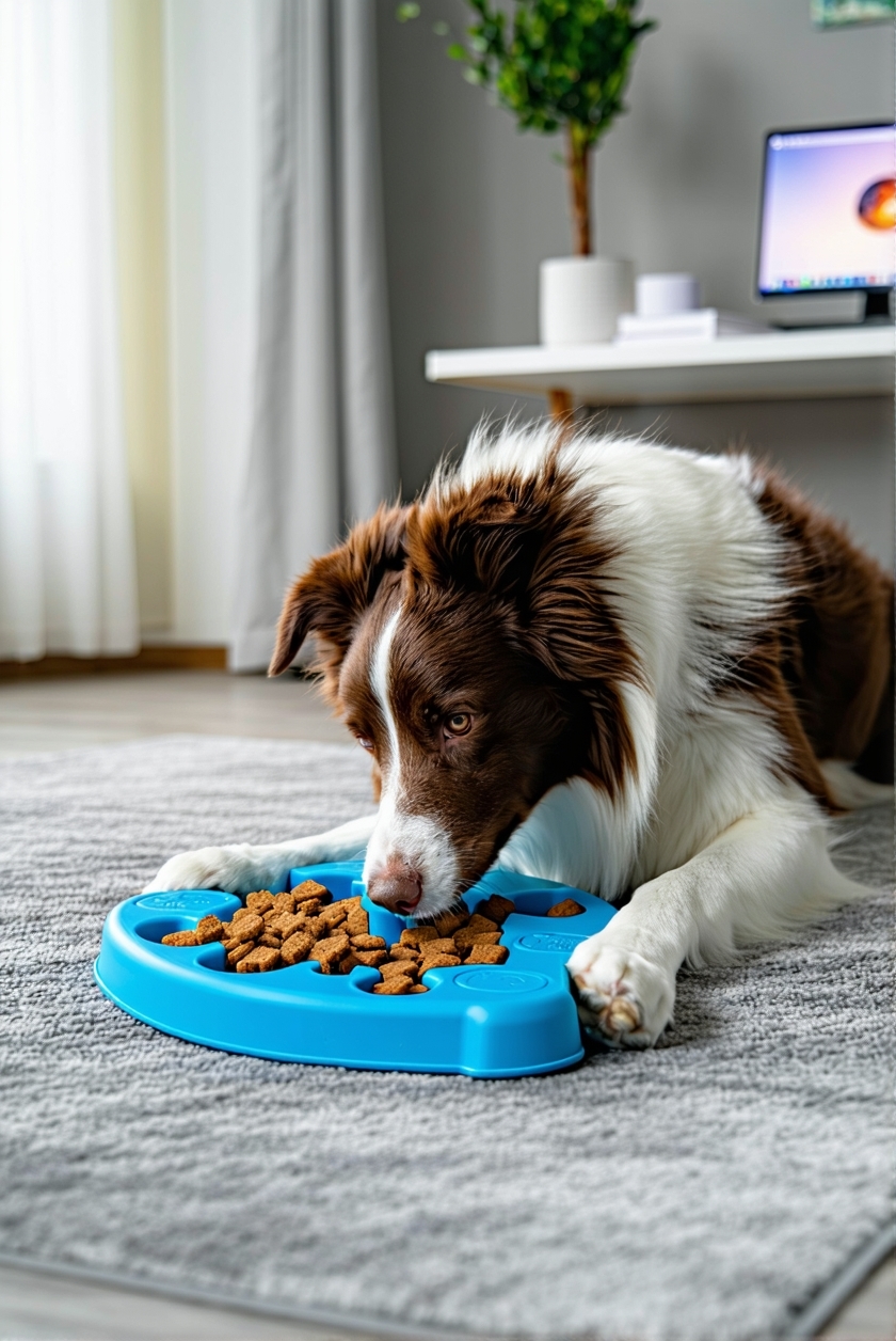 engage dog during meetings
