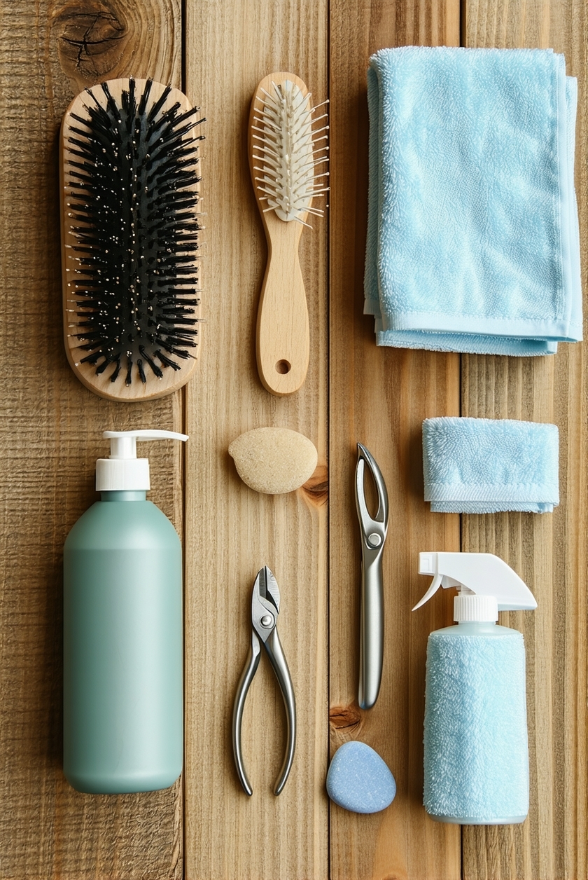 grooming supplies and tools