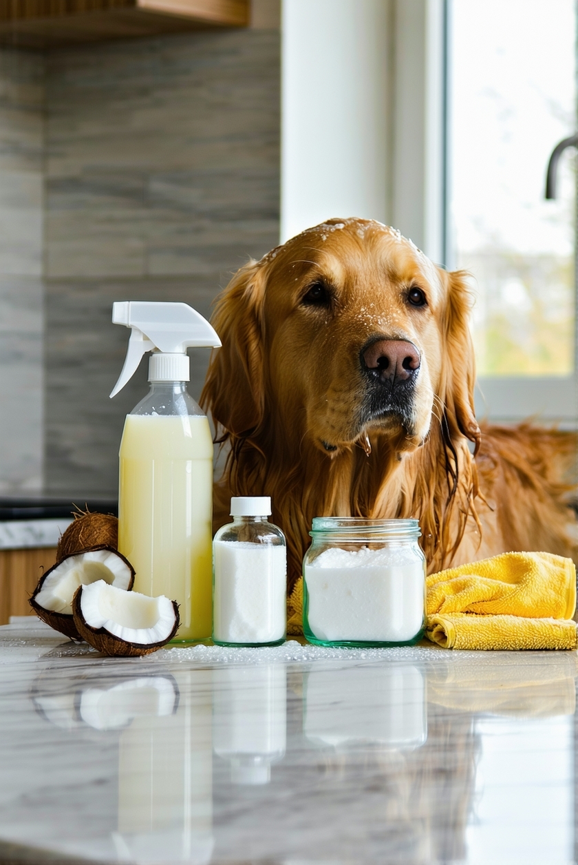 household items for dog cleaning