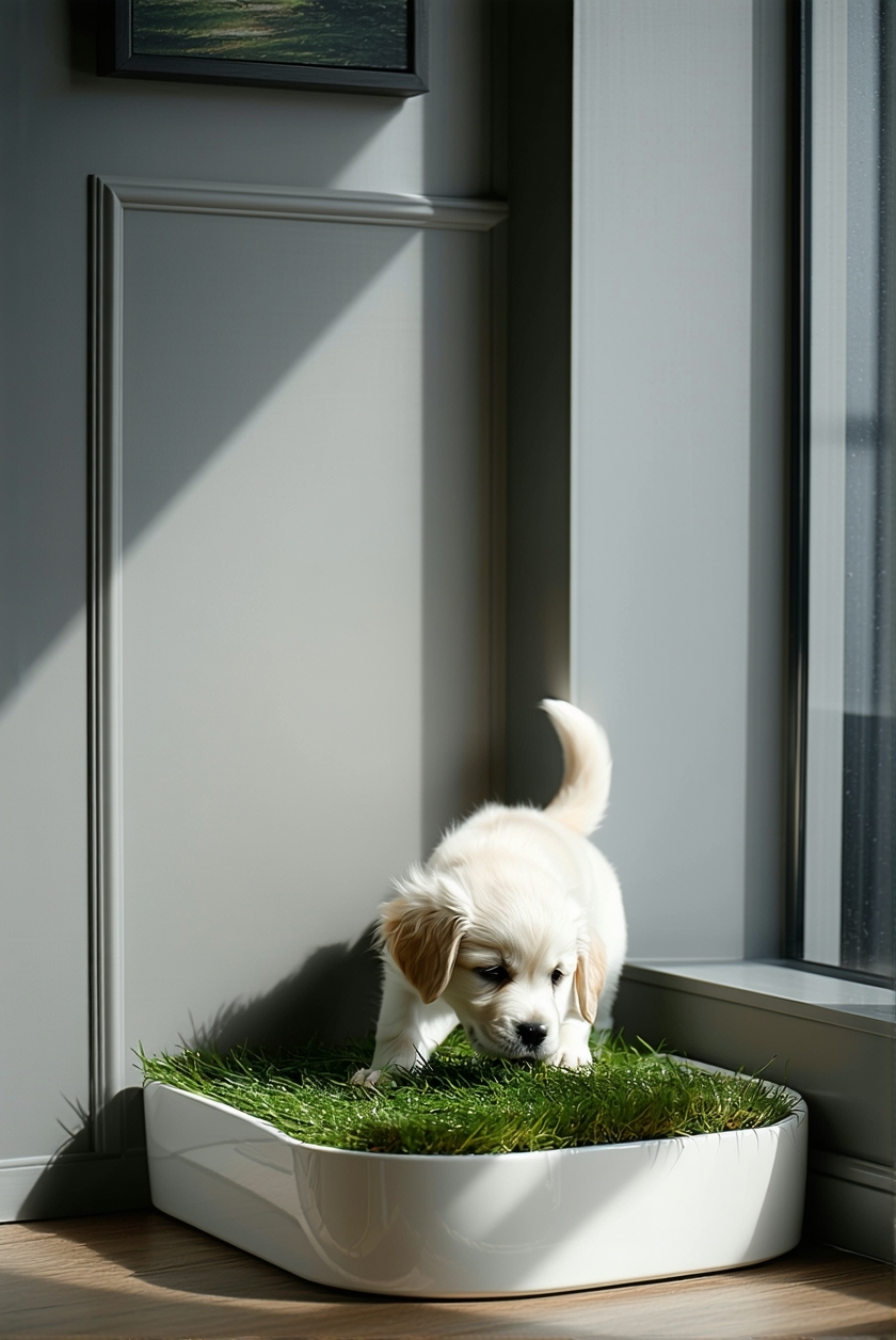 indoor bathroom dog training
