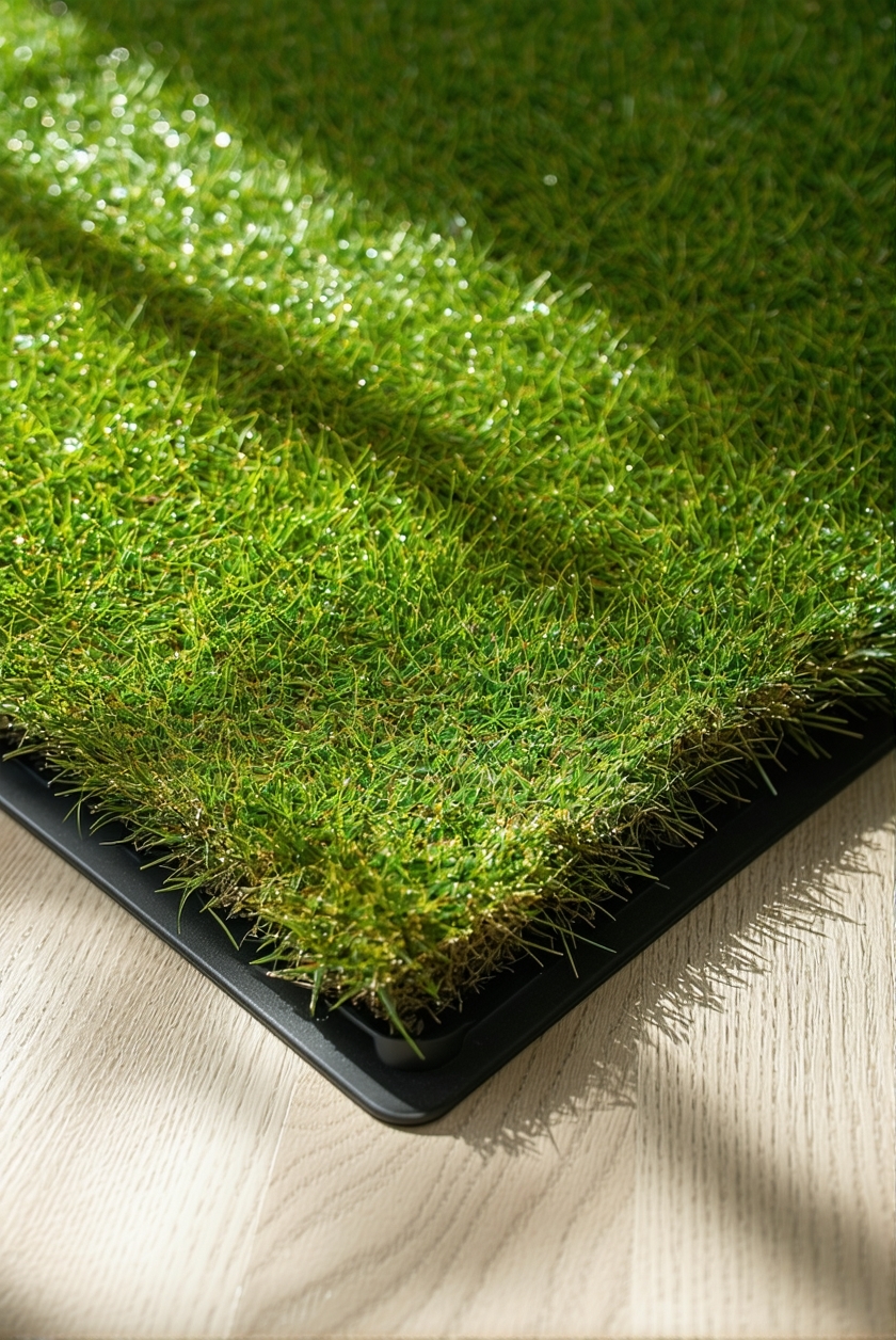 indoor training with grass