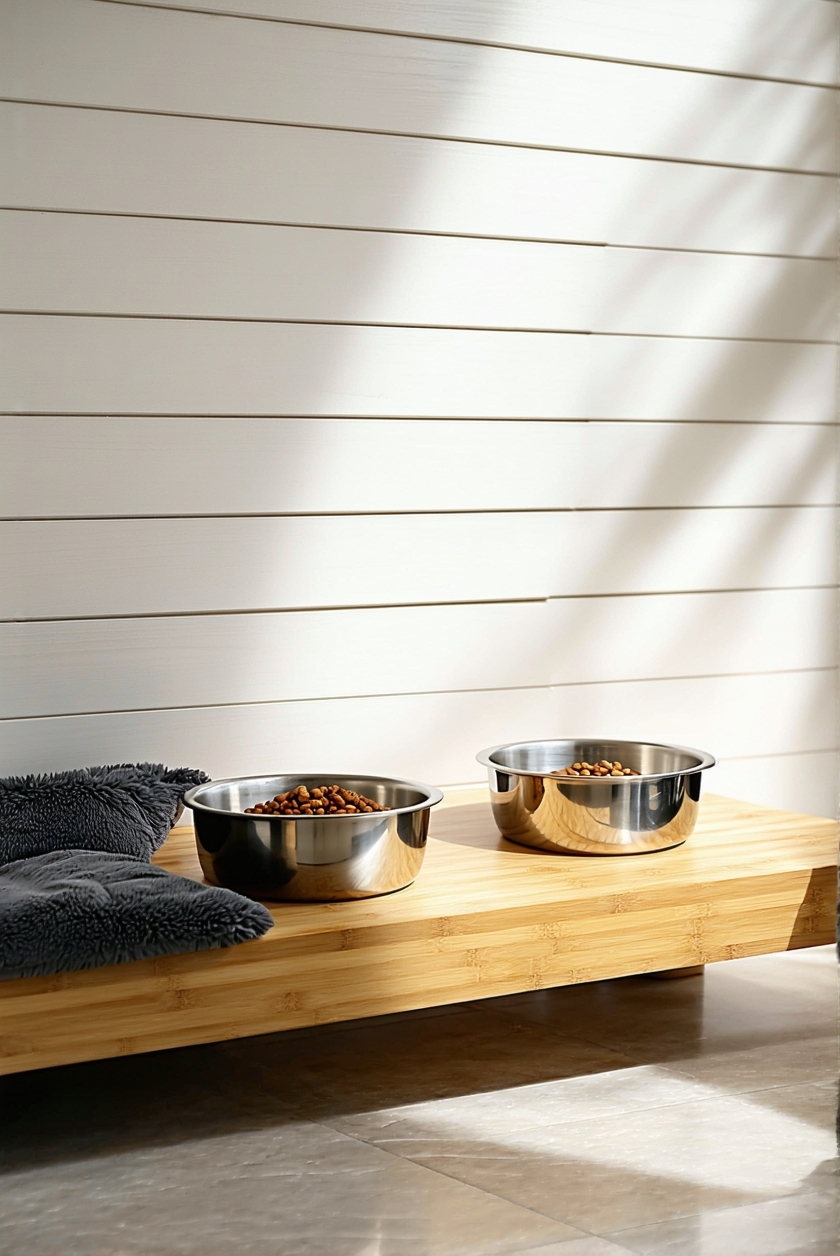 integrated feeding and watering stations