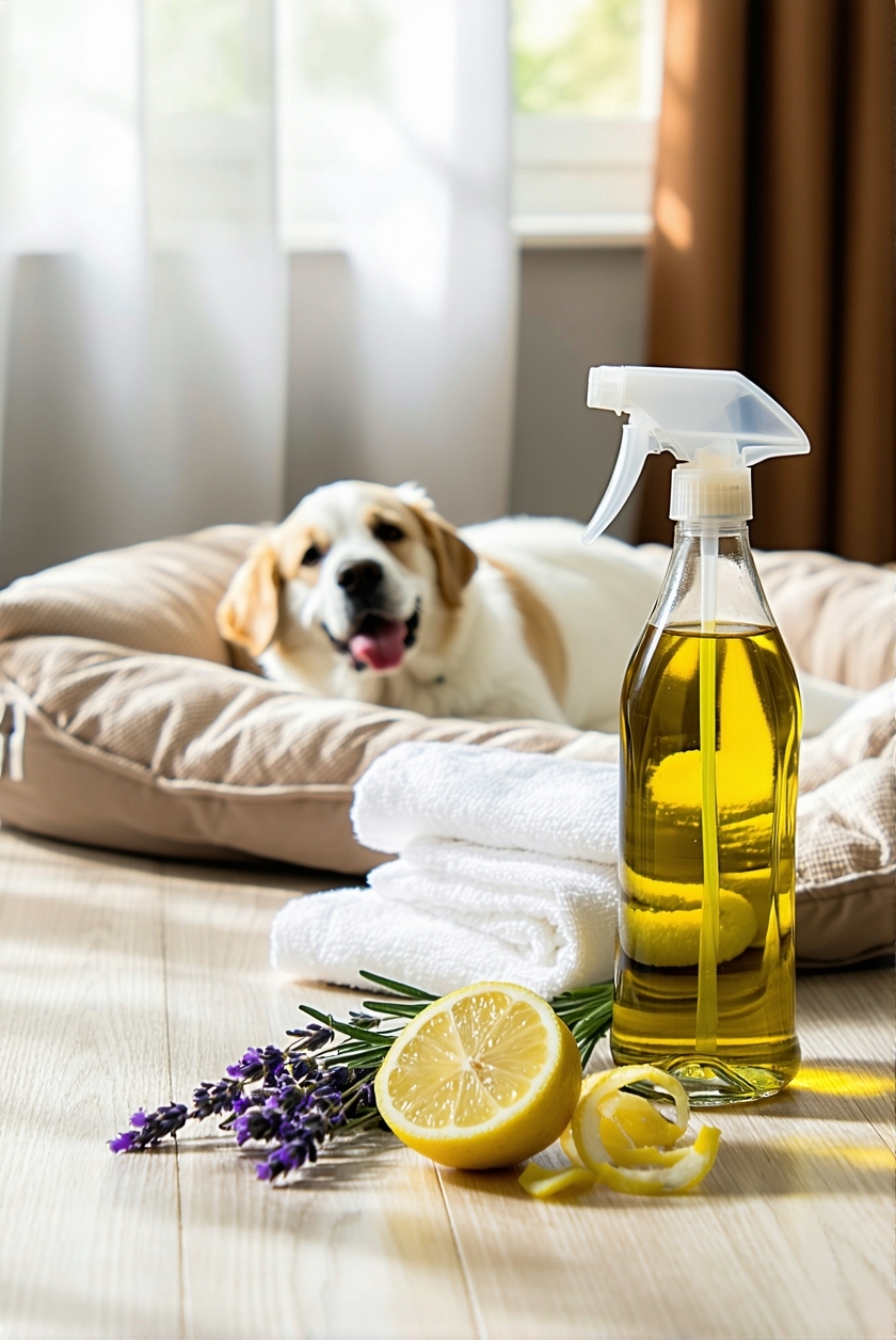 pet area vinegar cleaning
