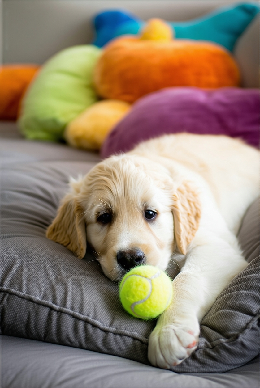 puppy prioritizes playtime activities