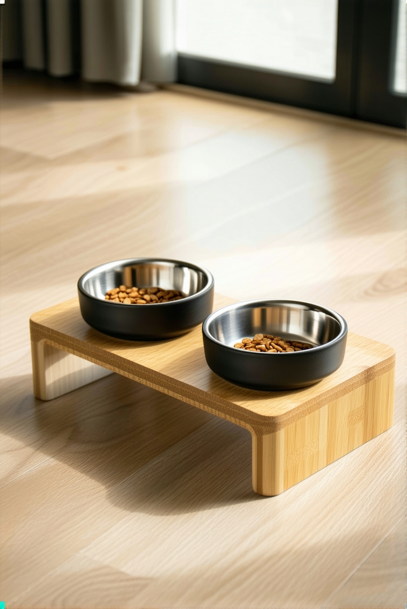 sleek functional pet feeder
