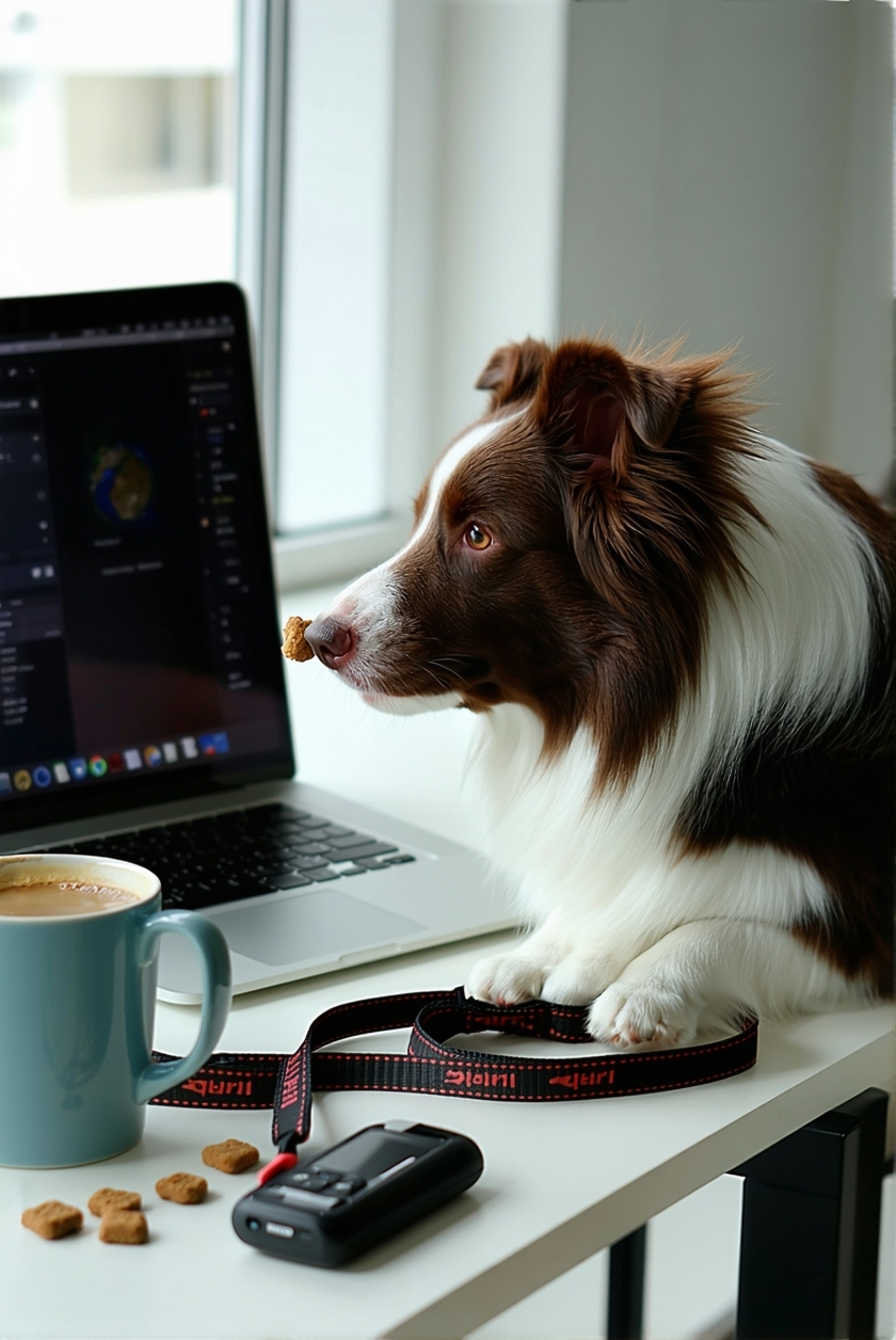 training dogs while multitasking
