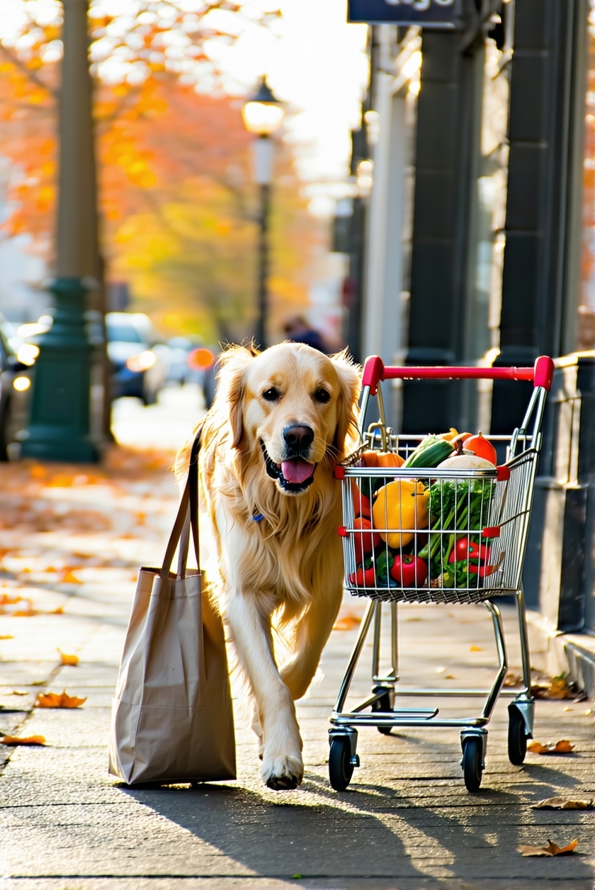 walk dogs while running errands